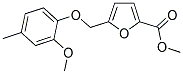 METHYL 5-[(2-METHOXY-4-METHYLPHENOXY)METHYL]-2-FUROATE 结构式