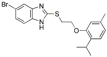 5-BROMO-2-([2-(2-ISOPROPYL-5-METHYLPHENOXY)ETHYL]THIO)-1H-BENZIMIDAZOLE 结构式