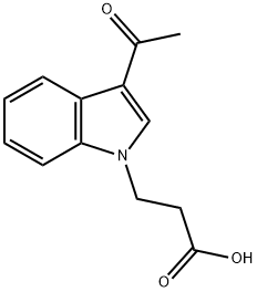 3-(3-乙酰基-吲哚-1-基)-丙酸 结构式