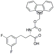 (S)-4-(3,5-DIFLUORO-PHENYL)-2-(9H-FLUOREN-9-YLMETHOXYCARBONYLAMINO)-BUTYRIC ACID 结构式