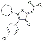 METHYL (2Z)-[4-(4-CHLOROPHENYL)-3-OXO-5-PIPERIDIN-1-YLTHIEN-2(3H)-YLIDENE]ACETATE 结构式