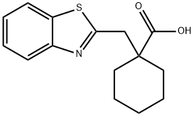 1-(苯并[D]噻唑-2-基甲基)环己烷-1-羧酸 结构式