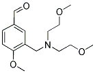 3-([Bis(2-methoxyethyl)amino]methyl)-4-methoxybenzaldehyde 结构式