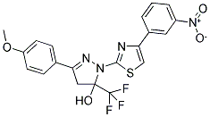 3-(4-METHOXYPHENYL)-1-[4-(3-NITROPHENYL)-1,3-THIAZOL-2-YL]-5-(TRIFLUOROMETHYL)-4,5-DIHYDRO-1H-PYRAZOL-5-OL 结构式