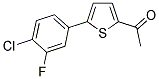 1-[5-(4-Chloro-3-fluorophenyl)-2-thienyl]ethanone 结构式