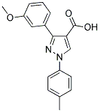 3-(3-甲氧基苯基)-1-(对甲苯基)-1H-吡唑-4-羧酸 结构式