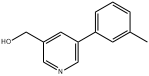 (5-(M-甲苯基)吡啶-3-基)甲醇 结构式