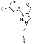 3-[3-(3-CHLOROPHENYL)-4-FORMYL-1H-PYRAZOL-1-YL]PROPANENITRILE 结构式