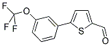 5-[3-(TRIFLUOROMETHOXY)PHENYL]THIOPHENE-2-CARBALDEHYDE 结构式