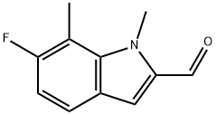6-FLUORO-1,7-DIMETHYL-1H-INDOLE-2-CARBALDEHYDE 结构式