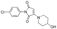 1-(4-CHLOROPHENYL)-3-(4-HYDROXYPIPERIDIN-1-YL)-1H-PYRROLE-2,5-DIONE 结构式