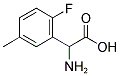 2-氨基-2-(2-氟-5-甲基苯基)乙酸 结构式