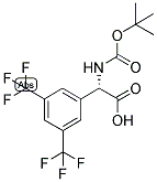 (S)-(3,5-BIS-TRIFLUOROMETHYL-PHENYL)-TERT-BUTOXYCARBONYLAMINO-ACETIC ACID 结构式