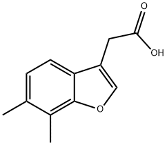 2-(6,7-二甲基-1-苯并呋喃-3-基)乙酸 结构式