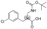 (R)-2-(TERT-BUTOXYCARBONYLAMINO-METHYL)-3-(3-CHLORO-PHENYL)-PROPIONIC ACID 结构式