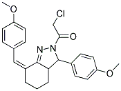 2-CHLORO-1-[7-(4-METHOXY-BENZYLIDENE)-3-(4-METHOXY-PHENYL)-3,3A,4,5,6,7-HEXAHYDRO-INDAZOL-2-YL]-ETHANONE 结构式