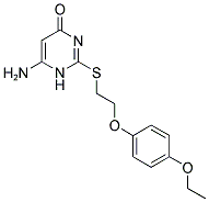 6-AMINO-2-([2-(4-ETHOXYPHENOXY)ETHYL]THIO)PYRIMIDIN-4(1H)-ONE 结构式