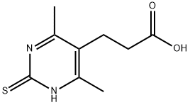 3-(2-巯基-4,6-二甲基嘧啶-5-基)丙酸 结构式