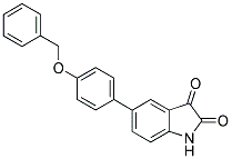 5-[4-(苄氧基)苯基]-1H-吲哚-2,3-二酮 结构式