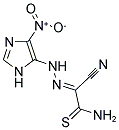 (2E)-2-CYANO-2-[(4-NITRO-1H-IMIDAZOL-5-YL)HYDRAZONO]ETHANETHIOAMIDE 结构式