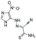 (2E)-2-Cyano-2-[(4-nitro-1H-imidazol-5-yl)hydrazono]ethanethioamide 结构式