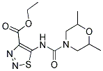 ETHYL 5-{[(2,6-DIMETHYLMORPHOLIN-4-YL)CARBONYL]AMINO}-1,2,3-THIADIAZOLE-4-CARBOXYLATE 结构式