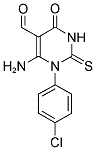 6-AMINO-1-(4-CHLOROPHENYL)-4-OXO-2-THIOXO-1,2,3,4-TETRAHYDRO-5-PYRIMIDINECARBALDEHYDE 结构式