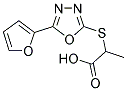 2-([5-(2-FURYL)-1,3,4-OXADIAZOL-2-YL]SULFANYL)PROPANOIC ACID 结构式