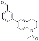 3-(1-ACETYL-1,2,3,4-TETRAHYDROQUINOLIN-6-YL) BENZALDEHYDE 结构式