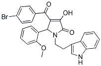 1-(2-(1H-INDOL-3-YL)ETHYL)-4-(4-BROMOBENZOYL)-3-HYDROXY-5-(2-METHOXYPHENYL)-1H-PYRROL-2(5H)-ONE 结构式