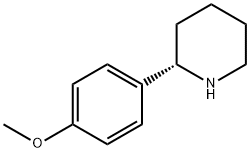 (S)-2-(4-甲氧基苯基)哌啶 结构式