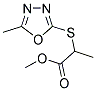 METHYL 2-[(5-METHYL-1,3,4-OXADIAZOL-2-YL)SULFANYL]PROPANOATE 结构式