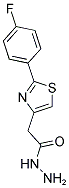 2-[2-(4-FLUOROPHENYL)-1,3-THIAZOL-4-YL]ACETOHYDRAZIDE 结构式