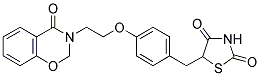 5-[[4-[2-(4-OXO-2H-1,3-BENZOXAZIN3(4H)-YL)ETHOXY]PHENYL]METHYL2,4-THIAZOLIDINEDIONE 结构式