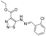 ETHYL 5-[(2E)-2-(2-CHLOROBENZYLIDENE)HYDRAZINO]-1,2,3-THIADIAZOLE-4-CARBOXYLATE 结构式