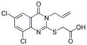 (3-ALLYL-6,8-DICHLORO-4-OXO-3,4-DIHYDRO-QUINAZOLIN-2-YLSULFANYL)-ACETIC ACID 结构式