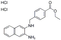 4-((3-AMINO-2-NAPHTHYL)AMINOMETHYL)BENZOIC ACID, ETHYL ESTER, DIHCL 结构式