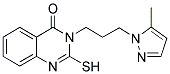 2-MERCAPTO-3-[3-(5-METHYL-PYRAZOL-1-YL)-PROPYL]-3H-QUINAZOLIN-4-ONE 结构式