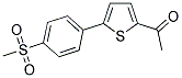 1-{5-[4-(甲基磺酰基)苯基]-2-噻吩基}乙酮 结构式