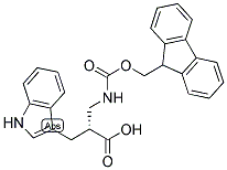 (R)-2-[(9H-FLUOREN-9-YLMETHOXYCARBONYLAMINO)-METHYL]-3-(1H-INDOL-3-YL)-PROPIONIC ACID 结构式