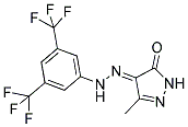 (4E)-3-METHYL-1H-PYRAZOLE-4,5-DIONE 4-{[3,5-BIS(TRIFLUOROMETHYL)PHENYL]HYDRAZONE} 结构式