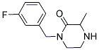 1-(3-FLUOROBENZYL)-3-METHYLPIPERAZIN-2-ONE 结构式