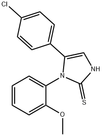 5-(4-氯苯基)-1-(2-甲氧基苯基)-1H-咪唑-2-硫醇 结构式