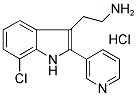 2-(7-CHLORO-2-PYRIDIN-3-YL-1H-INDOL-3-YL)-ETHYLAMINE MONOHYDROCHLORIDE 结构式