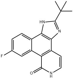 2-(1,1-二甲基乙基)-9-氟-1,6-二氢-7H-苯并[H]咪唑并[4,5-F]异喹啉-7-酮 结构式
