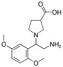 1-[2-AMINO-1-(2,5-DIMETHOXY-PHENYL)-ETHYL]-PYRROLIDINE-3-CARBOXYLIC ACID 结构式