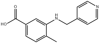 4-METHYL-3-[(PYRIDIN-4-YLMETHYL)-AMINO]-BENZOIC ACID 结构式