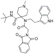 4-(N-(2-(1H-INDOL-3-YL)ETHYL)-2-(1,3-DIOXOISOINDOLIN-2-YL)ACETAMIDO)-N-TERT-BUTYL-1-METHYLPIPERIDINE-4-CARBOXAMIDE 结构式