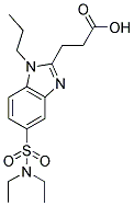 3-[5-[(DIETHYLAMINO)SULFONYL]-1-PROPYL-1H-BENZIMIDAZOL-2-YL]PROPANOIC ACID 结构式