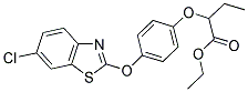 ETHYL 2-{4-[(6-CHLORO-1,3-BENZOTHIAZOL-2-YL)OXY]PHENOXY}BUTANOATE 结构式